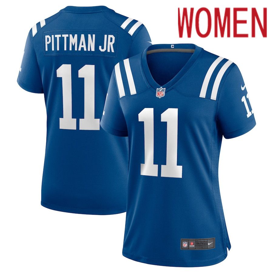 Women Indianapolis Colts #11 Michael Pittman Jr Nike Royal Game Player NFL Jersey->women nfl jersey->Women Jersey